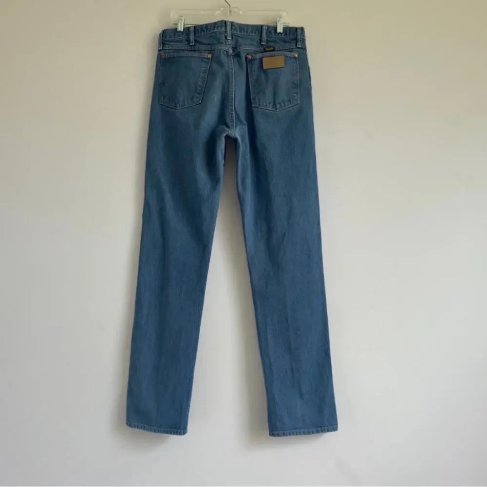 WRANGLER Vintage 70s 80s Denim Blue Patch Pocket  Jeans  Size Mens 38x36